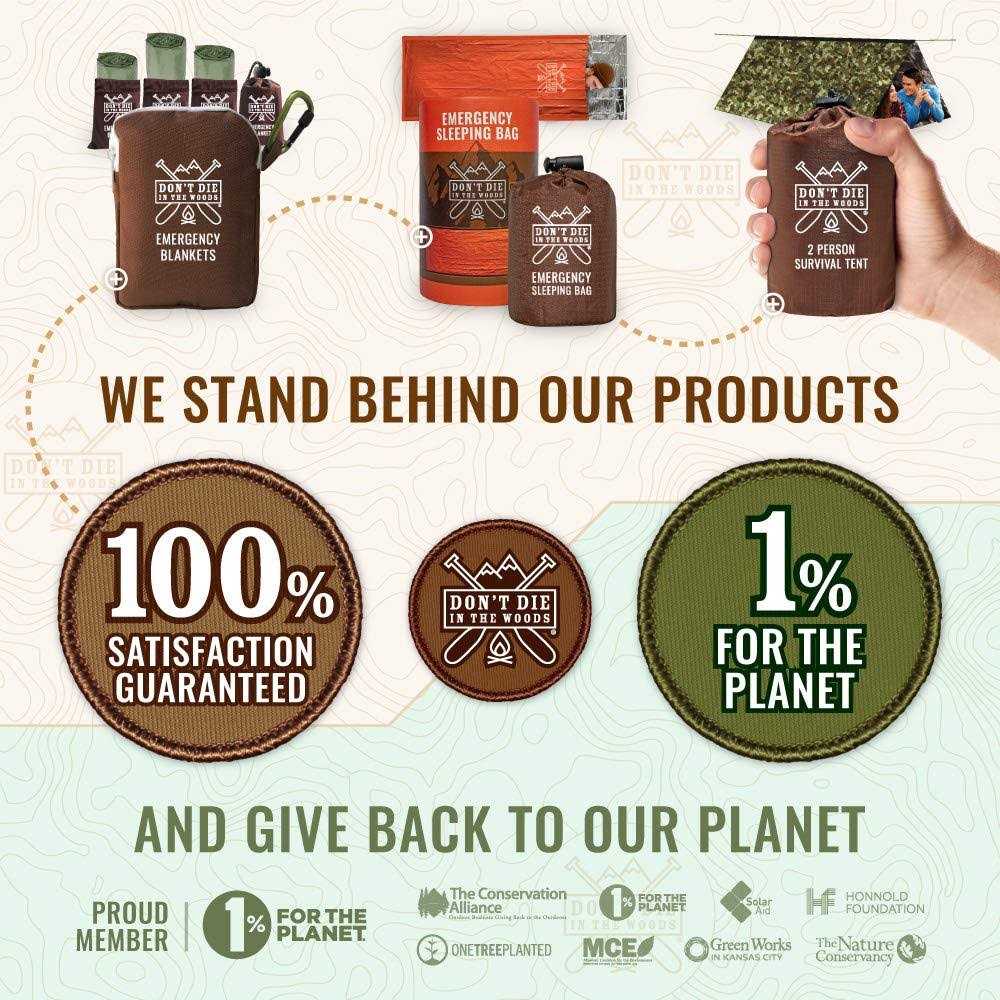 Don’t Die In The Woods Emergency Blankets Thermal Mylar Space - Image 2