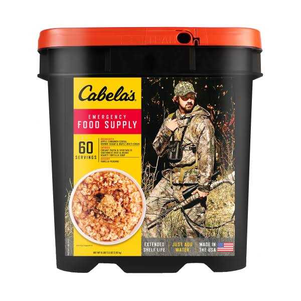 Cabela’s 60-Serving Emergency Food Supply Bucket