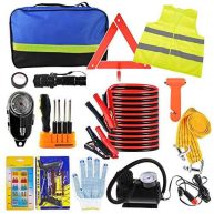 Car Emergency Kit Roadside Assistance Auto Emergency Kit 14-piece Tool Set Car Safety Kit with Jumper Cables