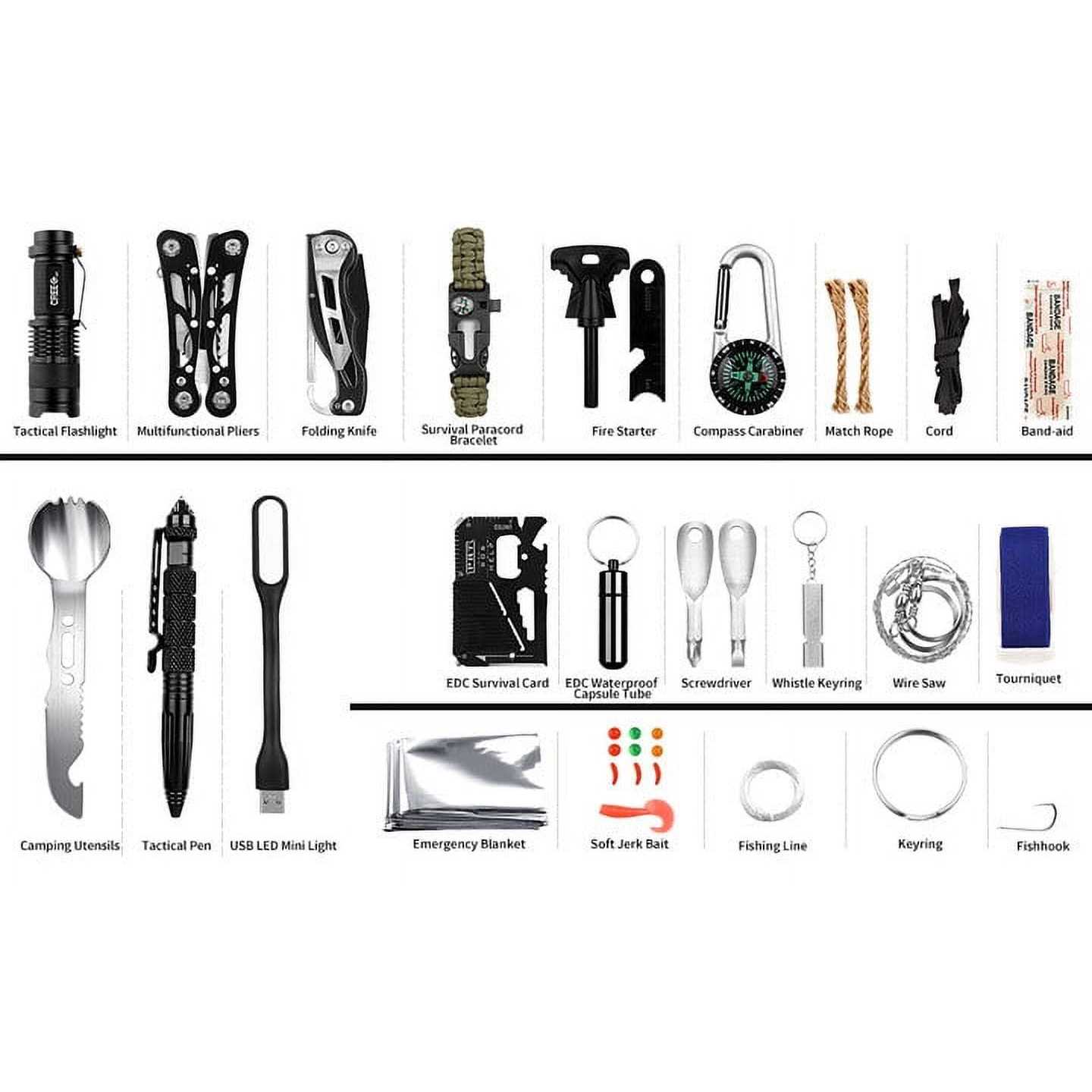 Antarctica Emergency Survival Gear Kits 60 in 1 Outdoor Gear Tools Box Kit Set - Image 4