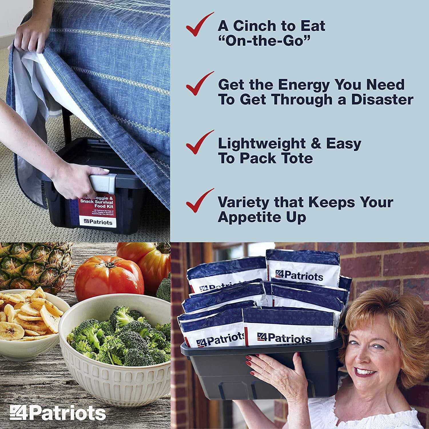 4patriots Fruit Veggie & Snack Emergency Food Supply Survival Kit Perfect for Camping - Image 3