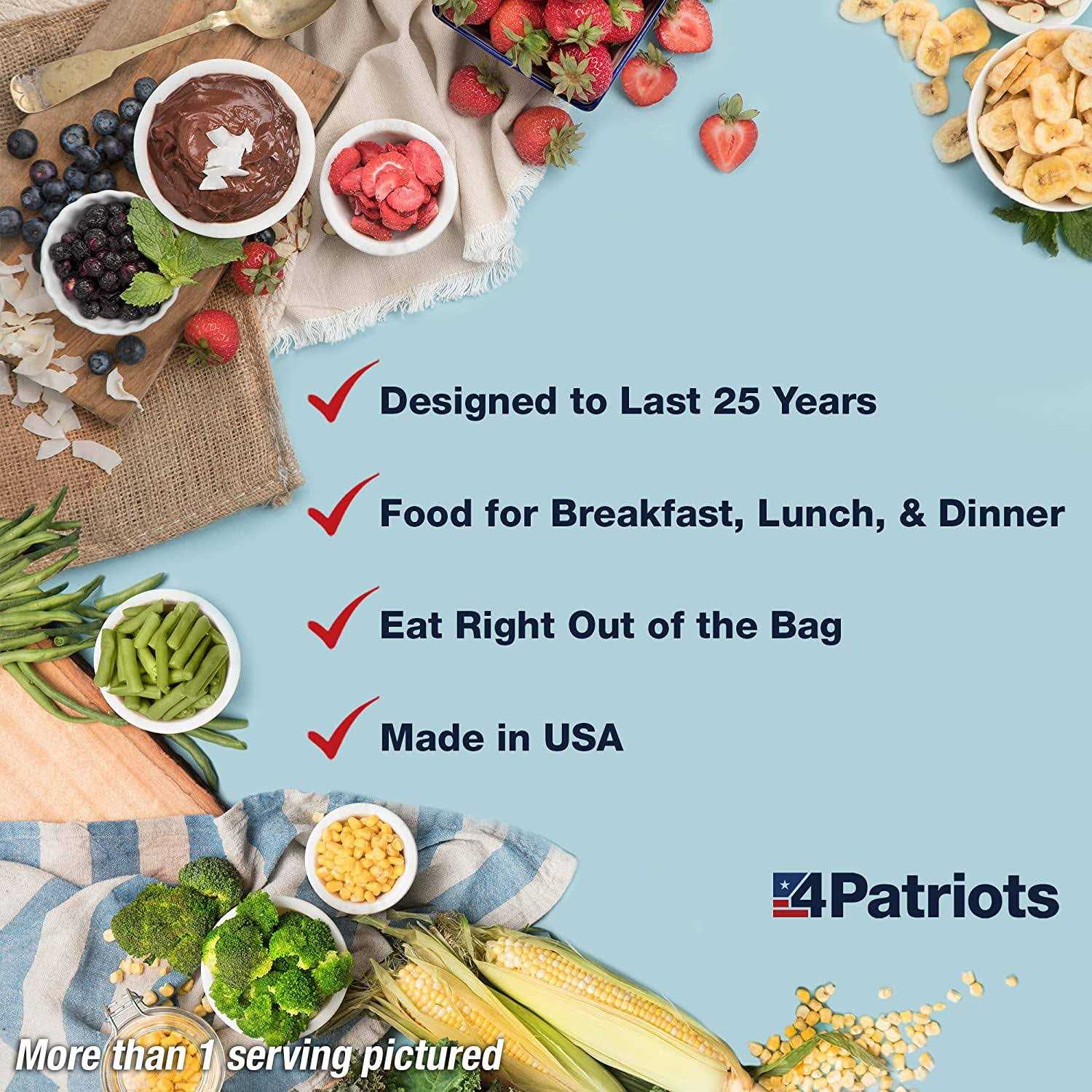4patriots Fruit Veggie & Snack Emergency Food Supply Survival Kit Perfect for Camping - Image 4
