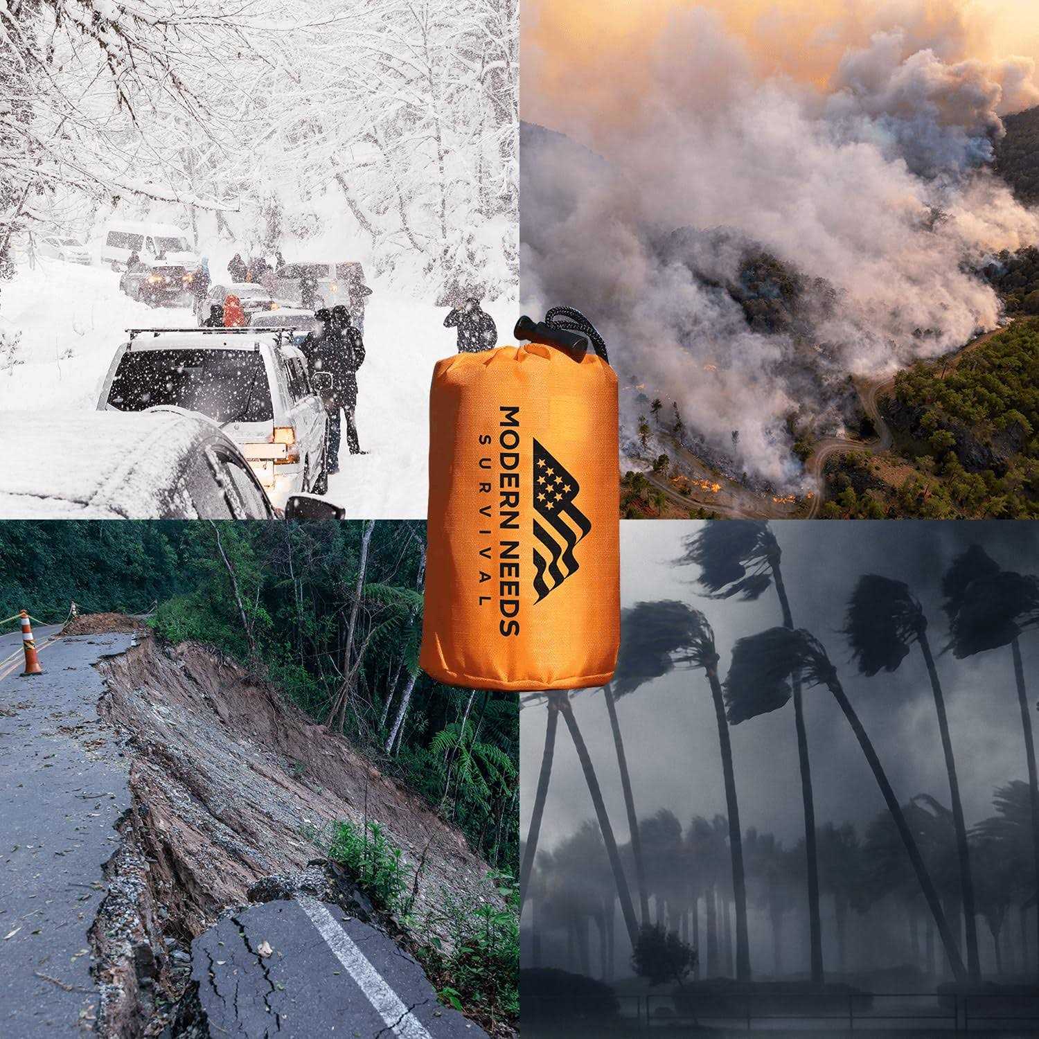 MODERN NEEDS Emergency Survival Sleeping Bag Emergency Blanket Waterproof - Image 2