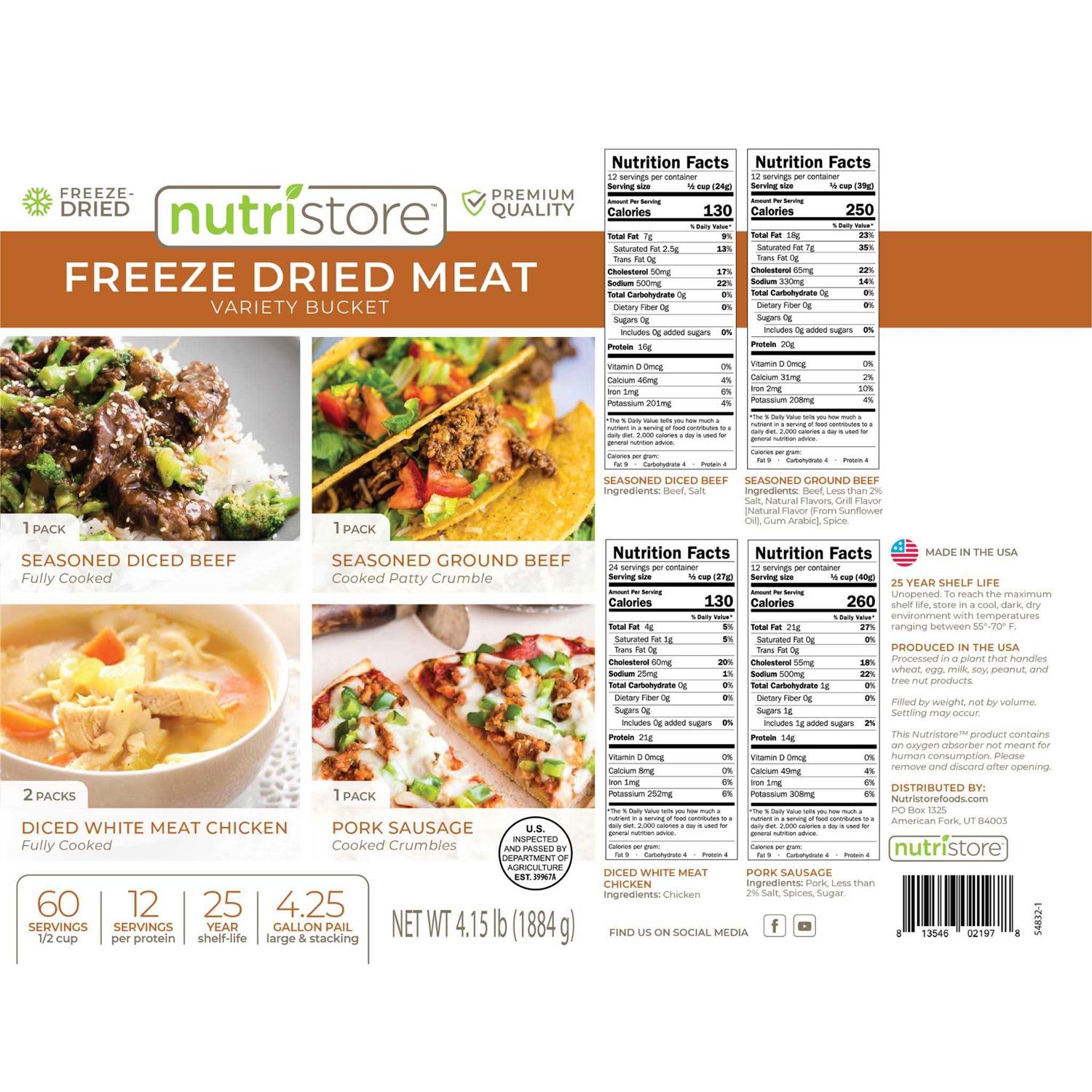Nutristore Freeze Dried Meat Variety Bucket - Image 5