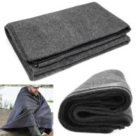 1 Wool Blanket Outdoor Cover Military Camping Survival Warm 51×80 2lbs Large