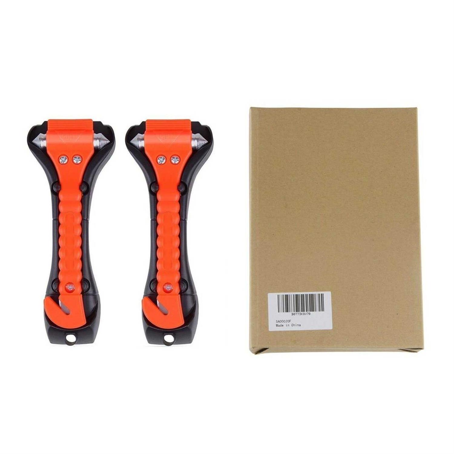 Car Safety Hammer Set of 2 Emergency Escape Tool Auto Car Window Glass Hammer Breaker and Seat Belt Cutter Escape 2-in-1 for Family Rescue & Auto - Image 5