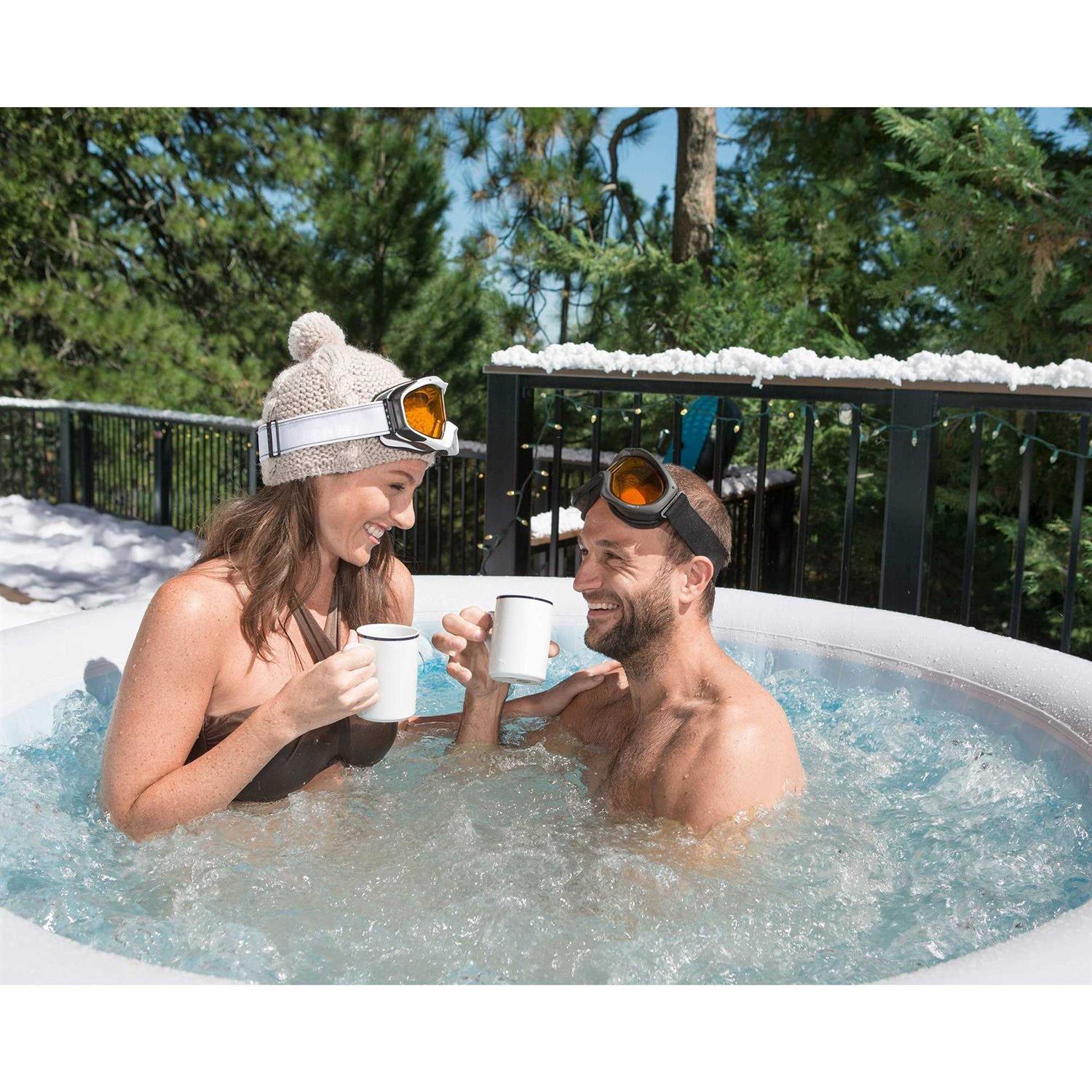 Bestway Miami SaluSpa 4 Person Iatable Round Hot Tub with 140 AirJets - Image 4