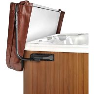 REGMICS Spa Cover Lifts Pivot Top Mount Spa & Hot Tub Cover Lift Removal System Reinforced Brackets with 3 Hook Towel Rack Fits Most Spas & Hot