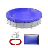 Poolhacker Winter Pool Cover 15ft/18ft/21ft/24ft Above Ground Round