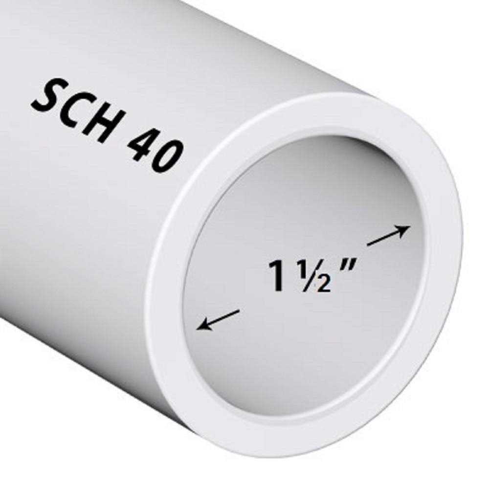 Premium Landscape Pool Spa PVC Pipe SCH 40 1/2 inch (.5), White
