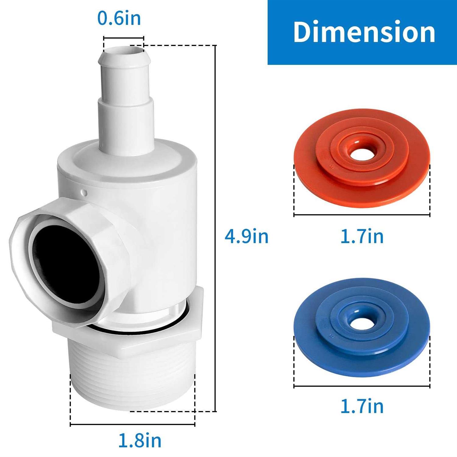 AOIT Wall Fitting Connector for Polaris Cleaner-Pressure Relief Valve Quick Connect Assembly Wall Fitting Fit with Polaris Zodiac 180 280 380 Pool Vacuum - Image 3