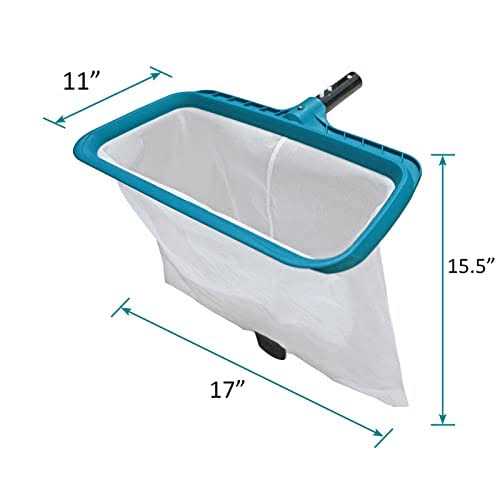 Poolwhale Professional Pool Skimmer Net Heavy Duty Swimming Leaf Rake Cleaning Tool with Deep Fine Nylon Mesh Net Bag - Image 2