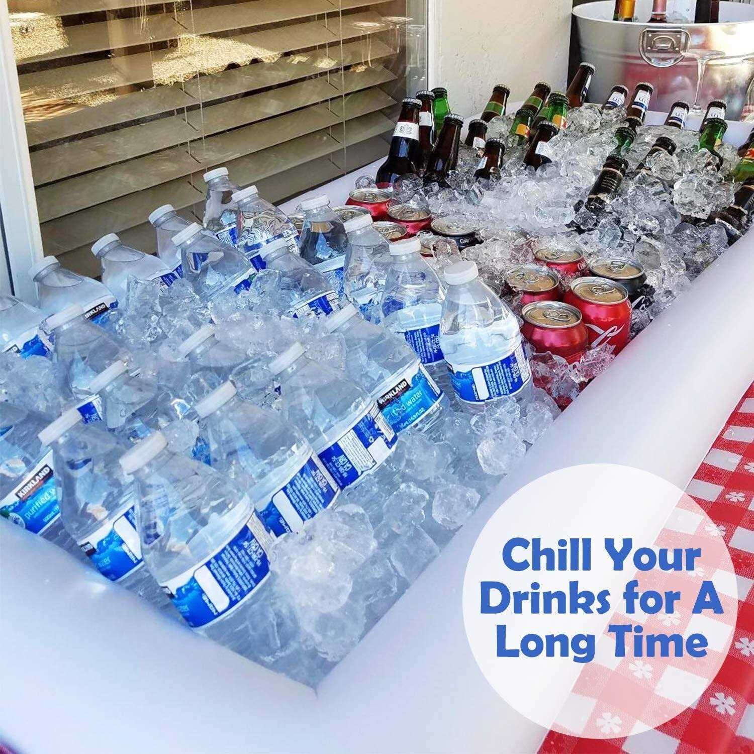 Novelty Place Iatable Ice Serving Buffet Bar with Drain Plug - Image 3