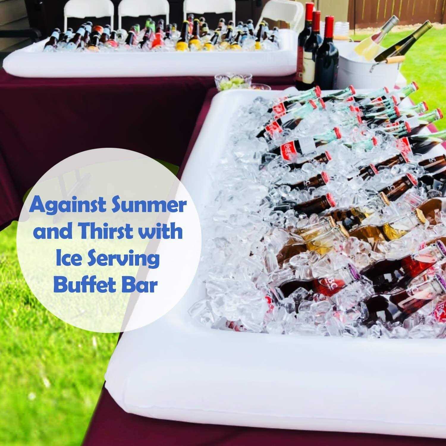 Novelty Place Iatable Ice Serving Buffet Bar with Drain Plug - Image 5