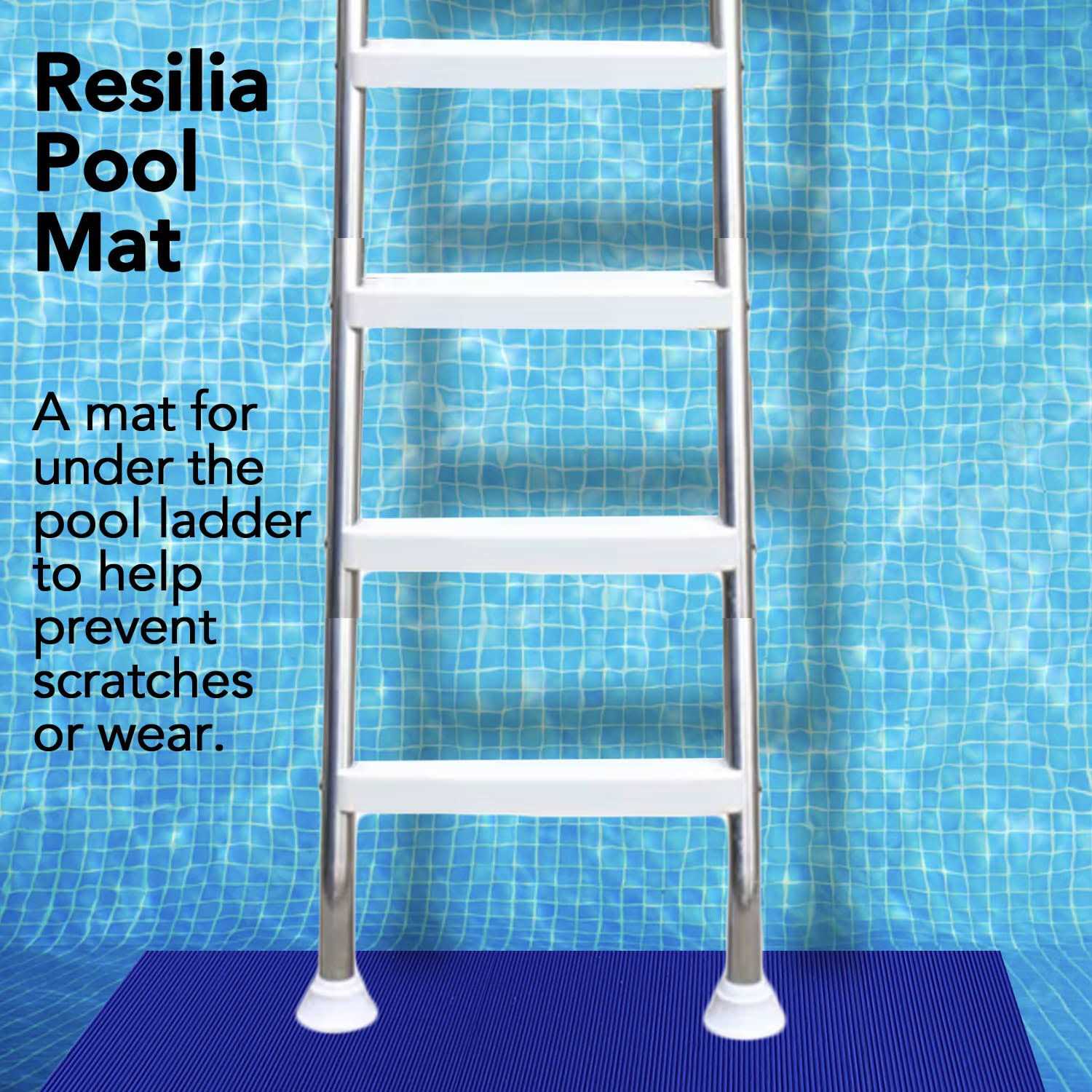 Resilia Stay-Put Swimming Pool Ladder Mat Non-slip Wide Ribbed - Image 3