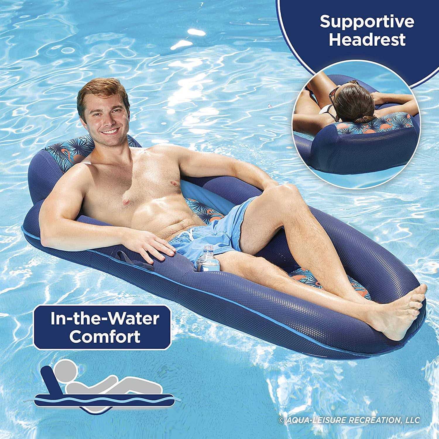 Aqua Luxury Water Lounge X-Large Iatable Pool Float with Headrest - Image 2