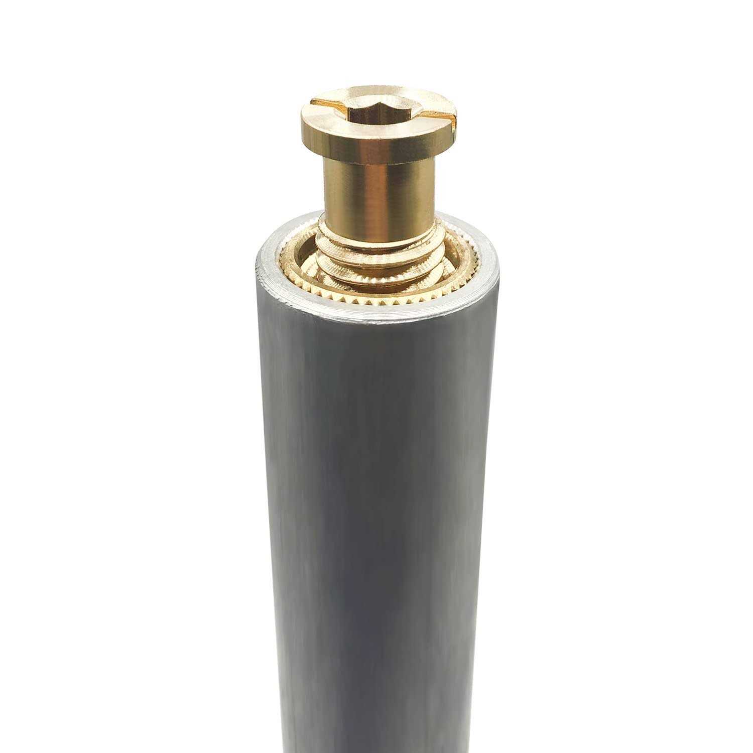 Poolzilla Aluminum Tube with Brass Anchor for Pool Safety Cover Installation, Anchor Installation for Loose Ground or with Pavers