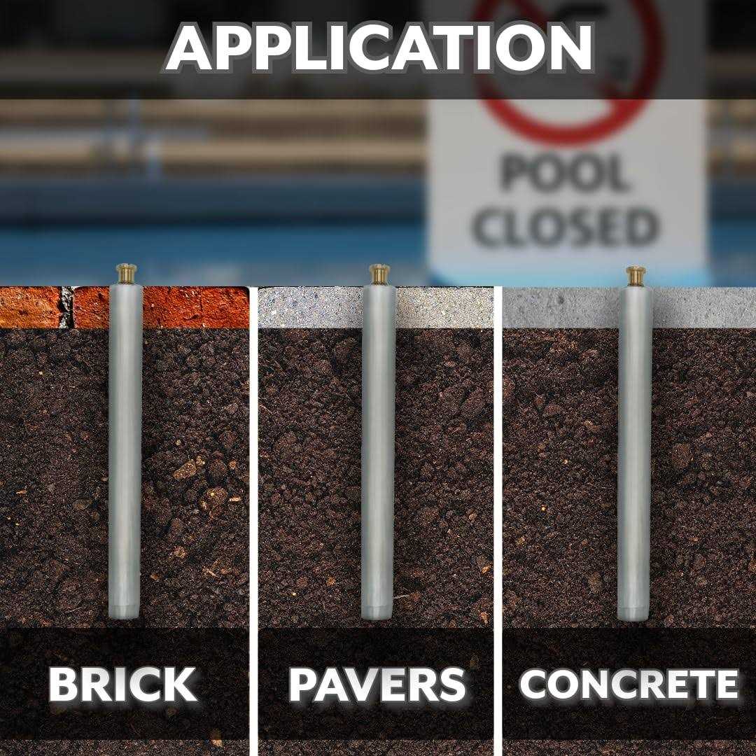 Poolzilla Aluminum Tube with Brass Anchor for Pool Safety Cover Installation, Anchor Installation for Loose Ground or with Pavers - Image 4
