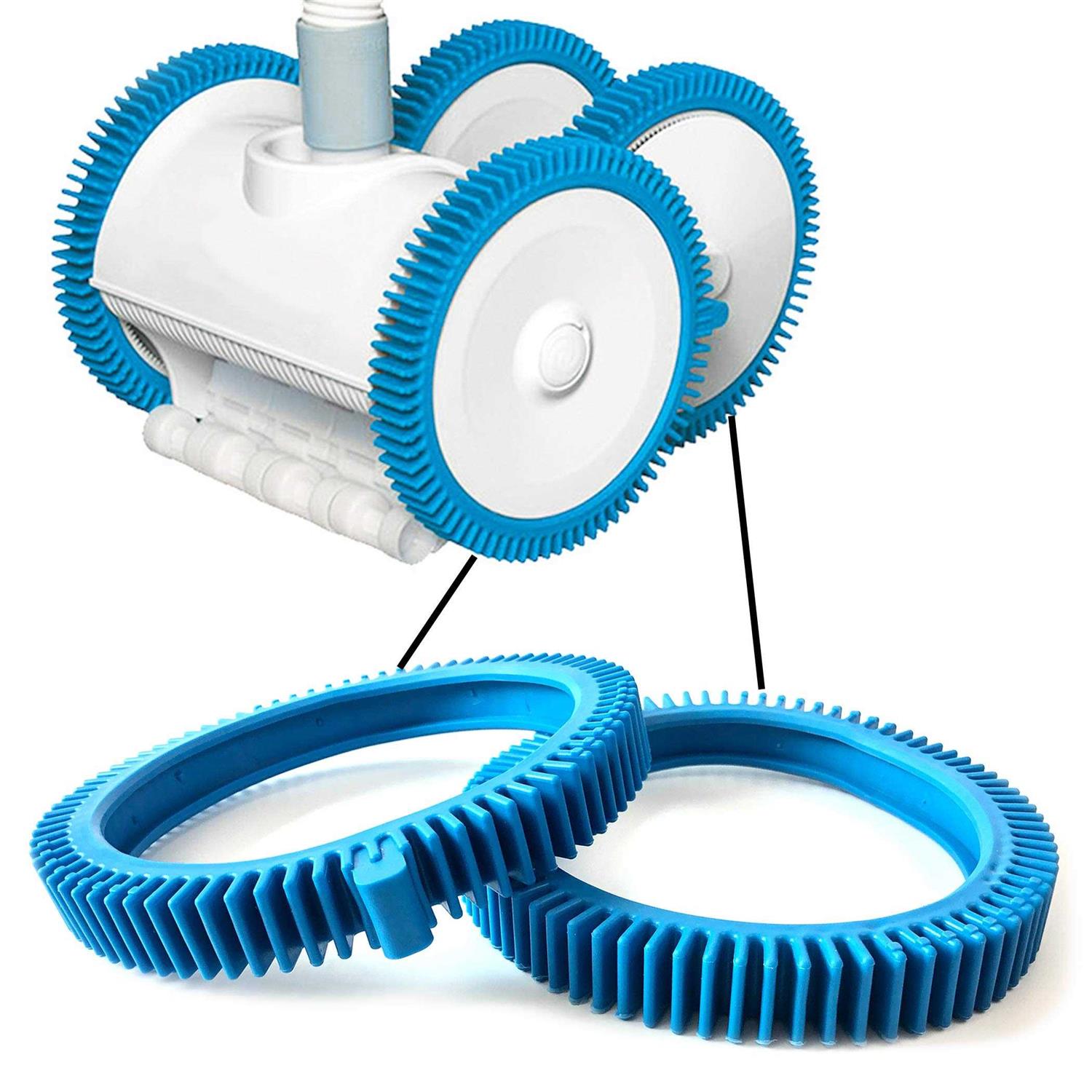 Ar-PRO Front Tire And Rear Tire Combo Kit Compatible with Poolcleaner Poolvergnuegen Front Tire Kit with Super Hump 896584000-143 And Rear - Image 4