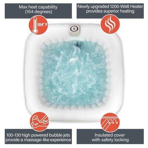 Aleko Square Iatable Hot Tub Spa with Cover - Image 3