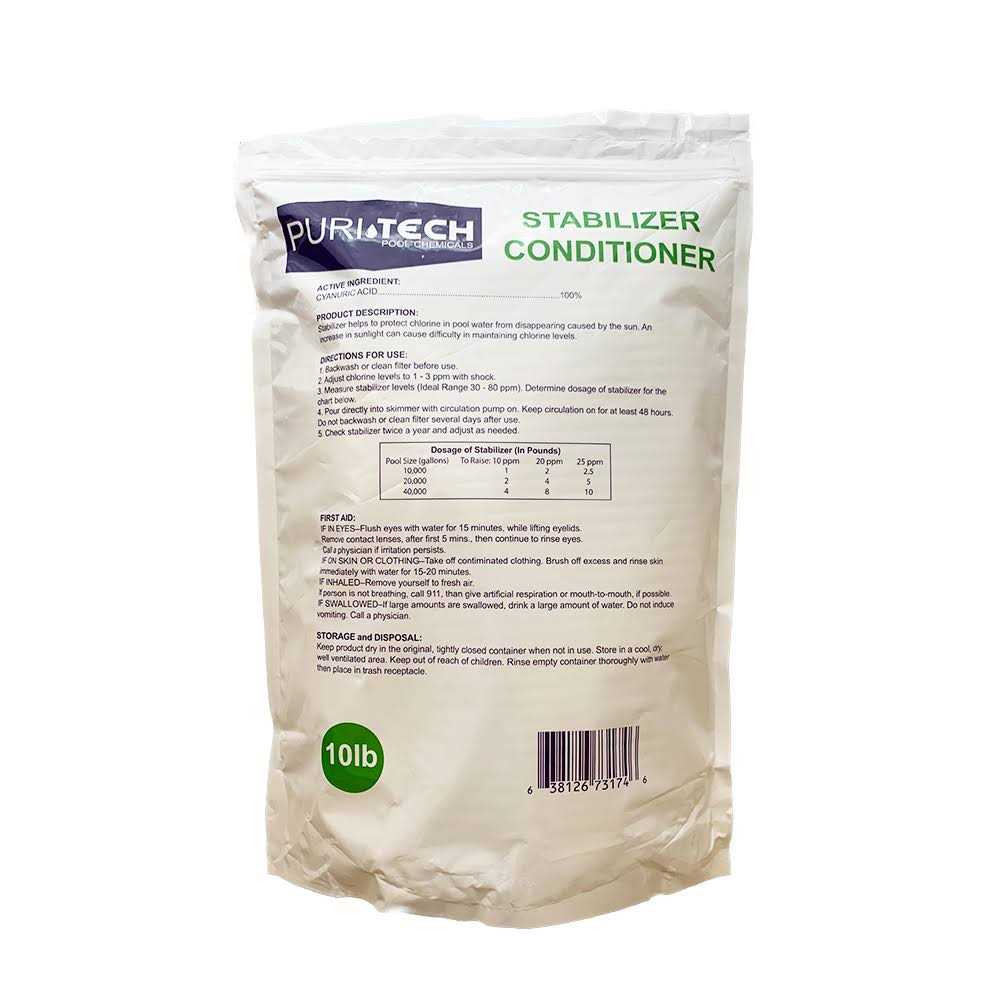 Puri Tech Stabilizer Conditioner Cyanuric Acid UV Protection Swimming - Image 4