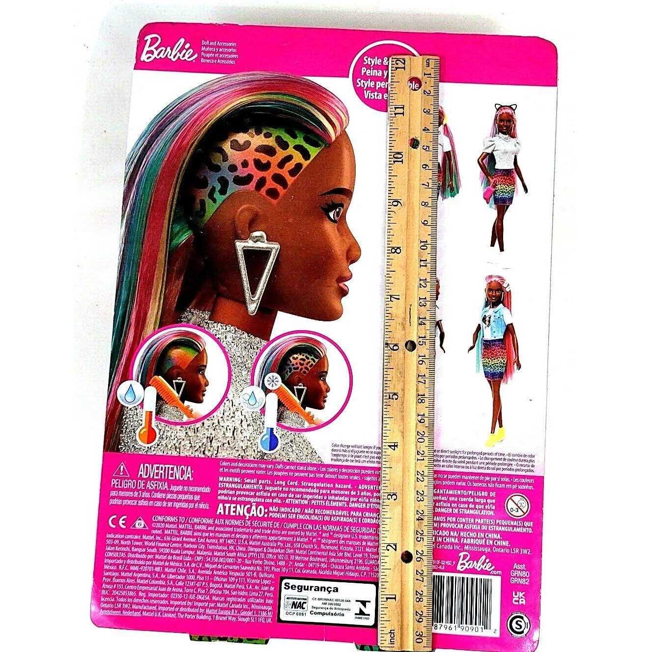 Barbie Leopard Rainbow Hair Doll - Image 4