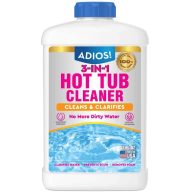 Adios! 3-in-1 Hot Tub Cleaner Clarifies Water, Prevents Scum, Removes Foam and Stops Odors