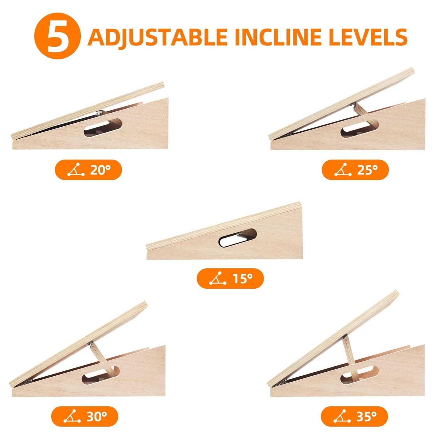 Professional Wooden Slant Board, Calf Stretcher Slant Board, Adjustable Incline Board and Calf Stretcher,Slant Board for Calf Stretching - Image 2