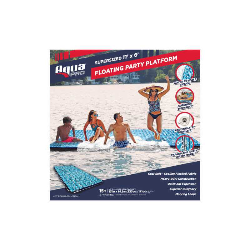 Aqua Leisure Supersized Party Platform Hawaiian Wave Print - Image 2