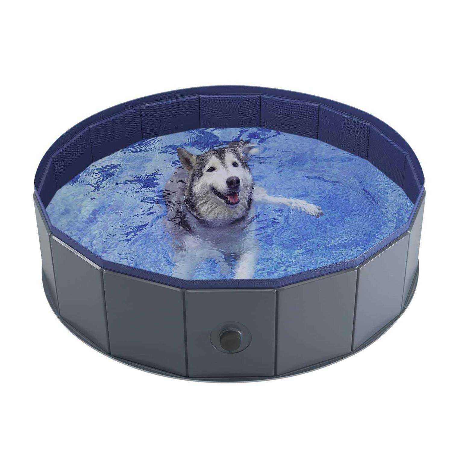 Niubya Foldable Dog Pool, Collapsible Hard Plastic Dog Swimming Pool, Portable Bath Tub for Pets Dogs and Cats, Pet Wading Pool for Indoor and Outdoor - Image 2