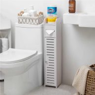 AOJEZOR Toilet Paper Holder Stand Bathroom Storage Cabinet for Toilet Paper Storage