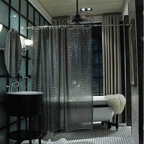 Adwatia Shower Curtain 3d Ripple Bathroom Curtain Liner 72&” 72