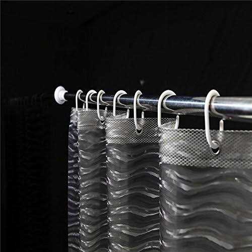 Adwatia Shower Curtain 3d Ripple Bathroom Curtain Liner 72&” 72 - Image 2