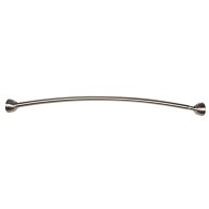allen + roth Brushed Nickel Fixed Single Curve Adjustable Shower Rod SHLSNC03SN