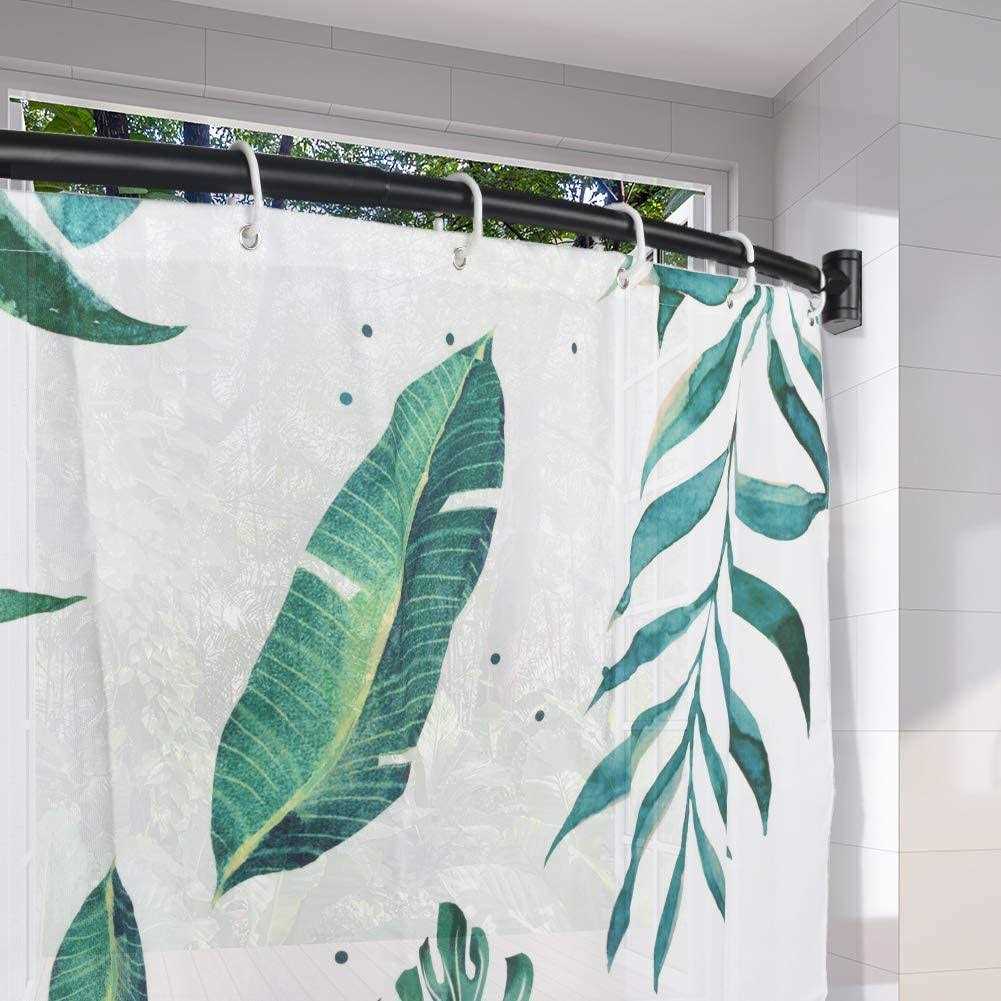 Prettyhome Adjustable Arched Curved Shower Curtain Rod Rustproof Expandable Aluminum Metal Shower Rod 38-72 Inches Telescoping Design Exquisite - Image 3