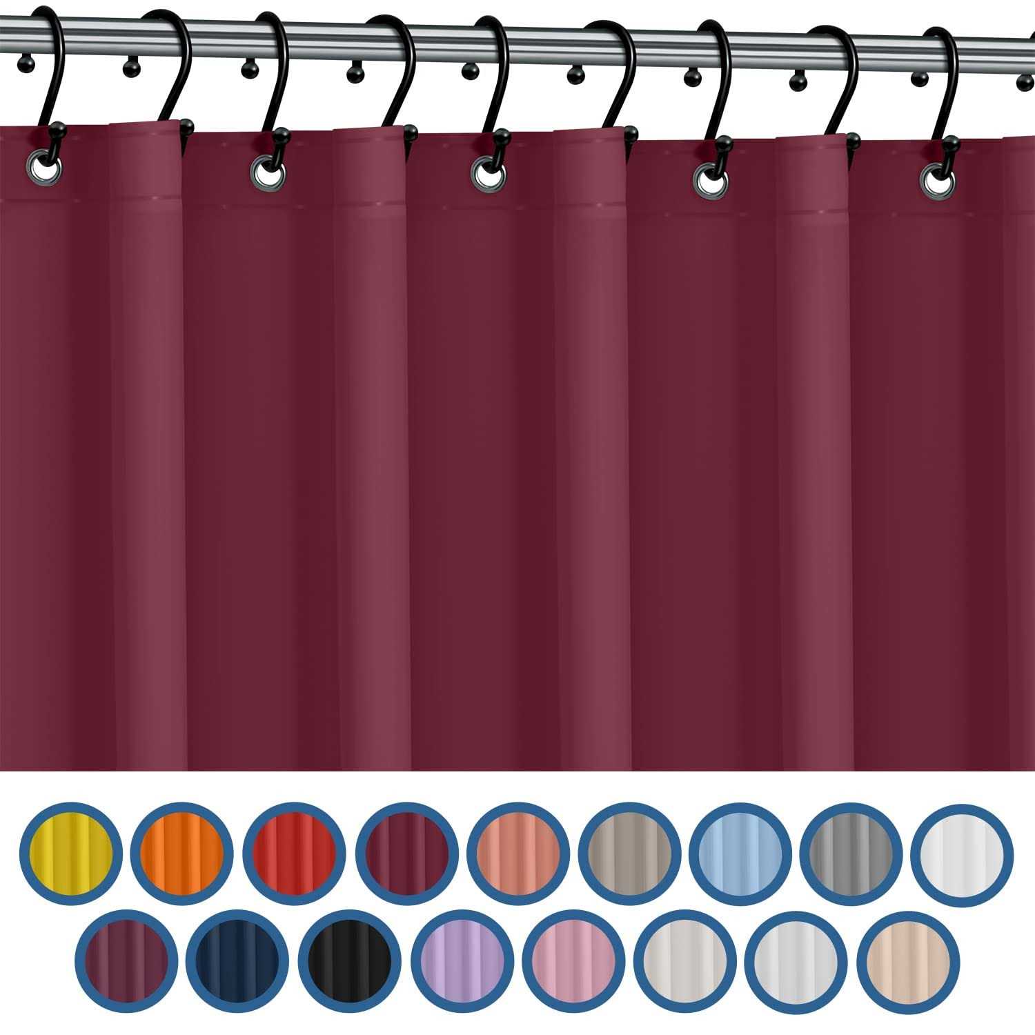 Premium Shower Curtain Liner, 72W X 72H PVC-Free, 6G PEVA Shower Curtain with 12 Rust Proof Grommets And Magnet-weighted Bottom Hem - Image 4