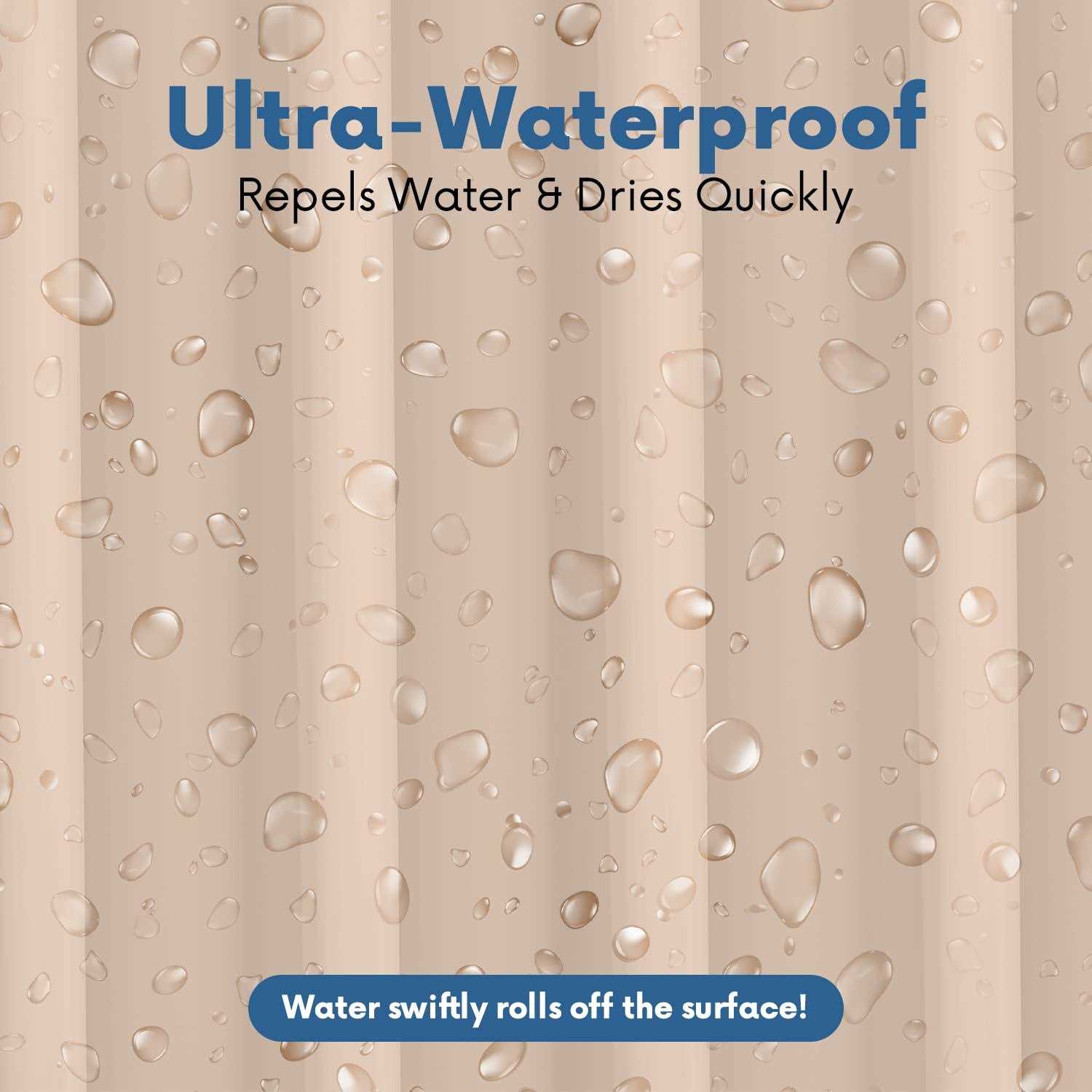 Premium Shower Curtain Liner, 72W X 72H PVC-Free, 6G PEVA Shower Curtain with 12 Rust Proof Grommets And Magnet-weighted Bottom Hem - Image 3