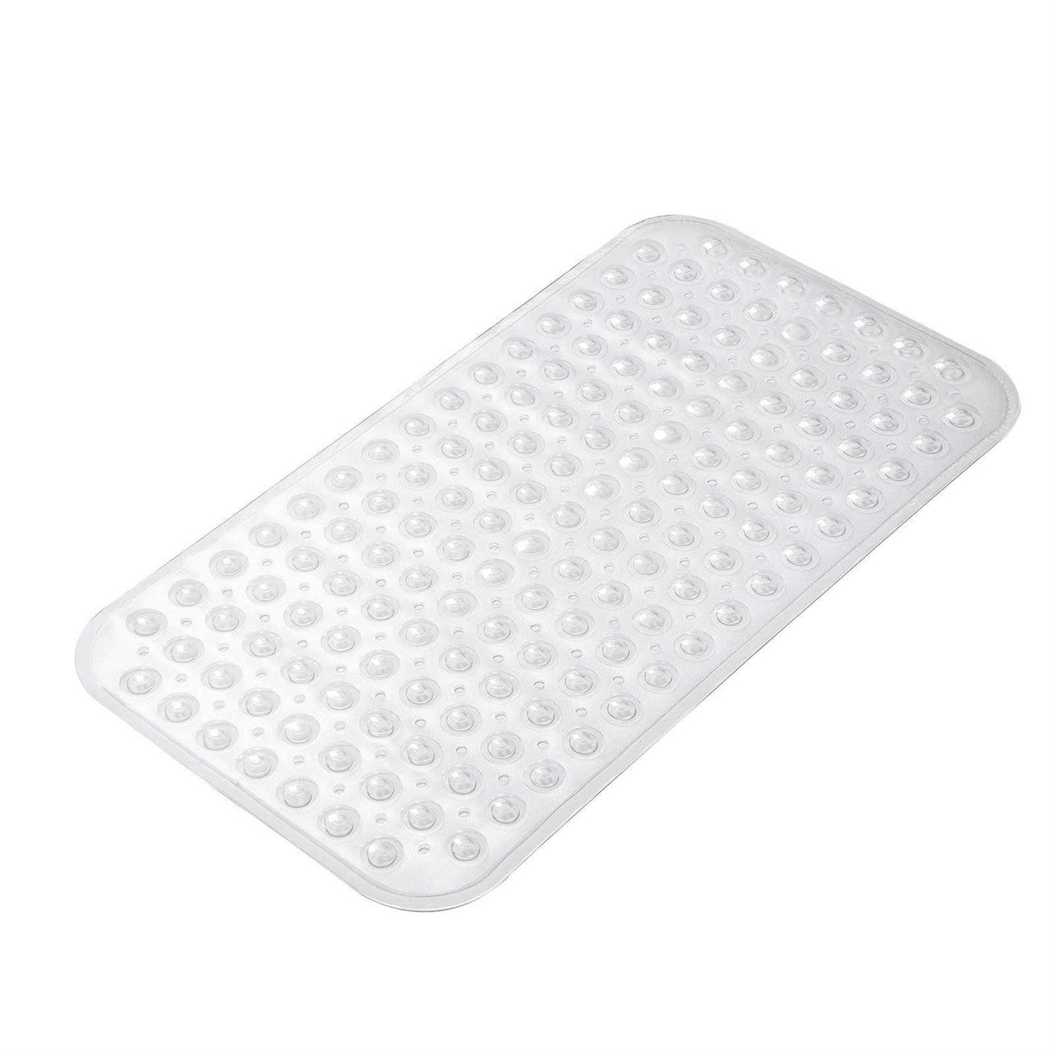 AmazerBath Bath Tub Mat, 40 x 16 Inches Non-Slip Shower Mats with Suction Cups and Drain Holes