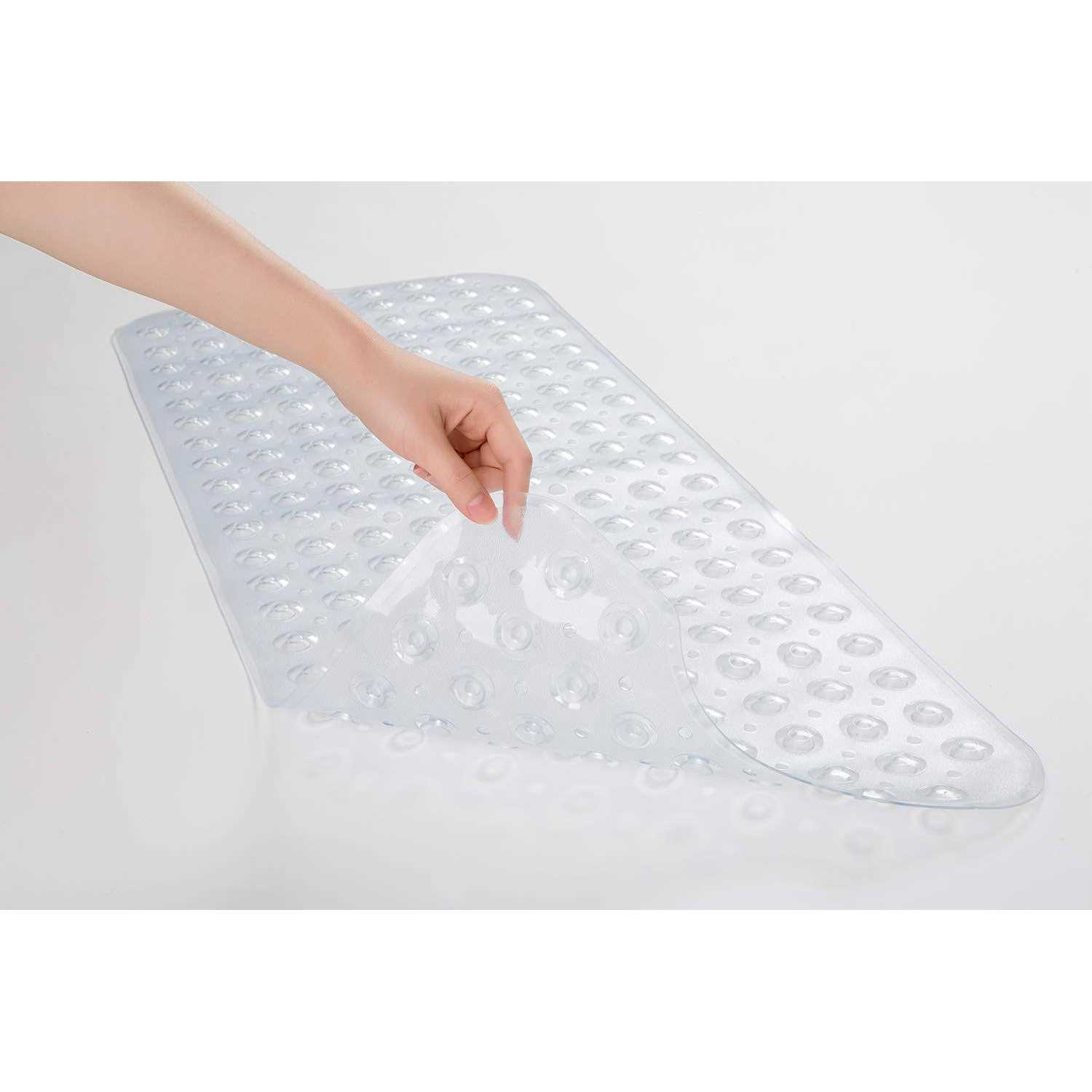 AmazerBath Bath Tub Mat, 40 x 16 Inches Non-Slip Shower Mats with Suction Cups and Drain Holes - Image 3