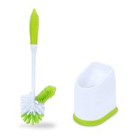 Pine-Sol Toilet Bowl Cleaner Brush with Holder Heavy Duty Cleaning Wand with Under The Rim Scrubber