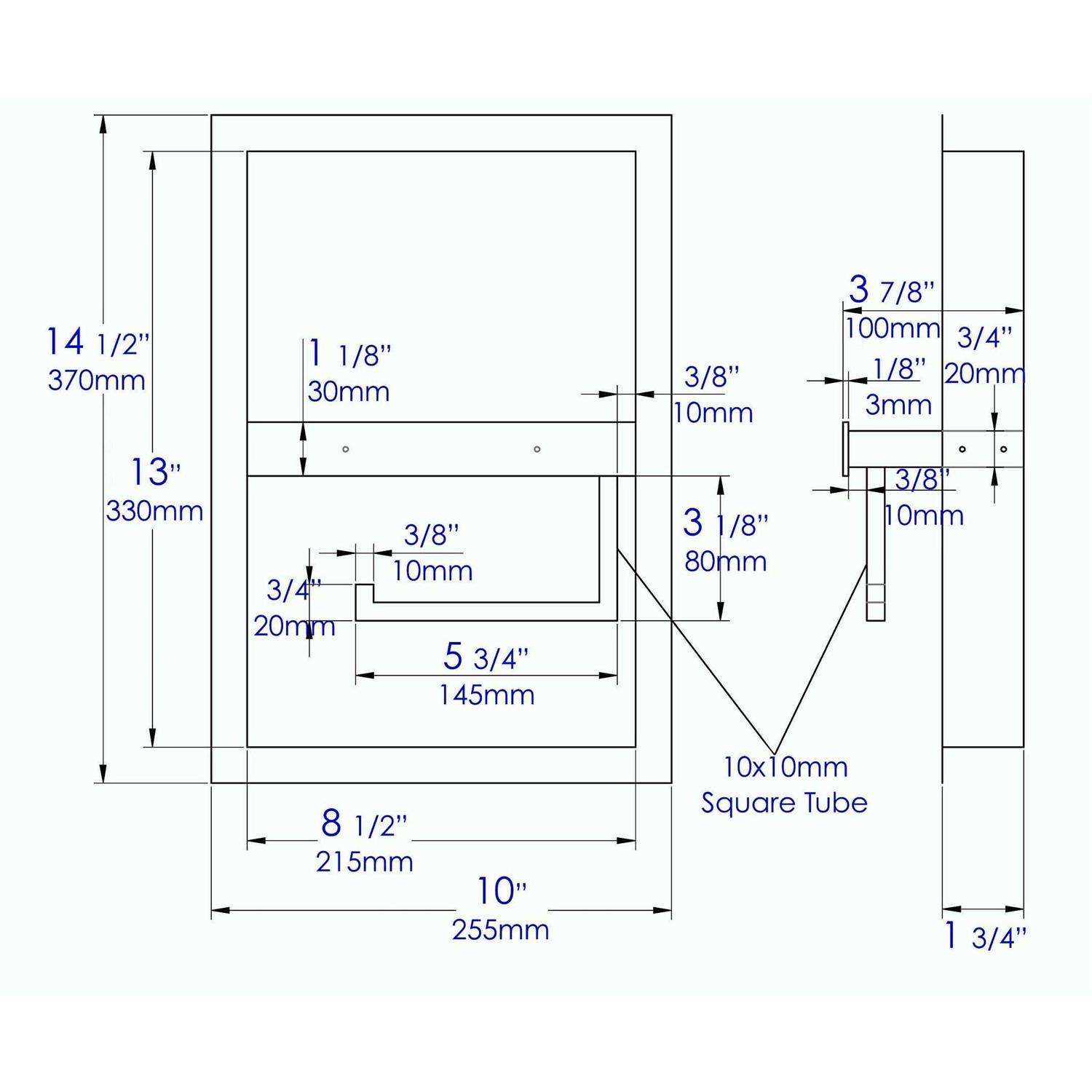 Alfi brand ABTPN88-BSS Brushed Stainless Steel Recessed Toilet Paper Holder Niche - Image 4