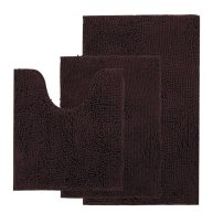 Aoacreations Chenille Shag Bath Rugs Shaggy Bathroom Mat Set of 3 Piece