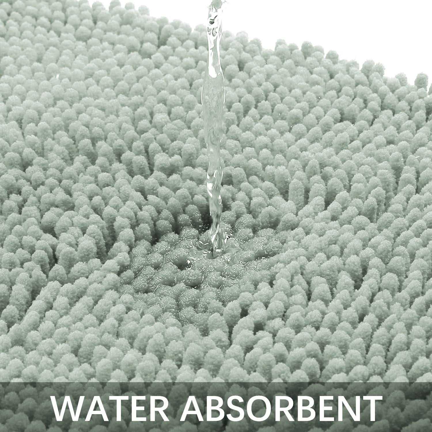 Aoacreations Chenille Shag Bath Rugs Shaggy Bathroom Mat Set of 3 Piece - Image 4