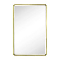 17 Stories Farmhouse Recessed Metal Bathroom Medicine Cabinets with Mirror with Adjustable Tempered Glass Shelves