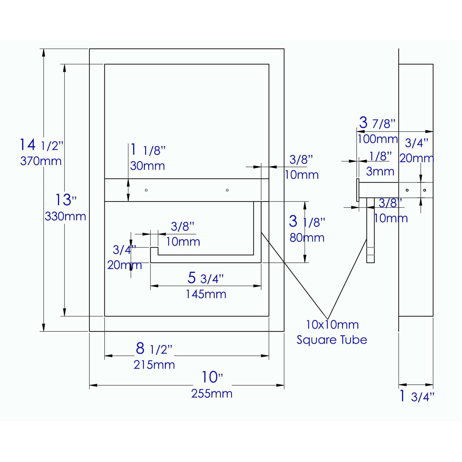 Alfi brand ABTPNP88-B Brushed PVD Stainless Steel Recessed Toilet Paper Holder Niche - Image 5