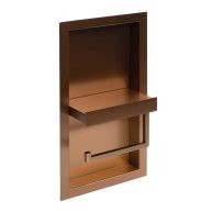 Alfi brand ABTPNP88-B Brushed PVD Stainless Steel Recessed Toilet Paper Holder Niche