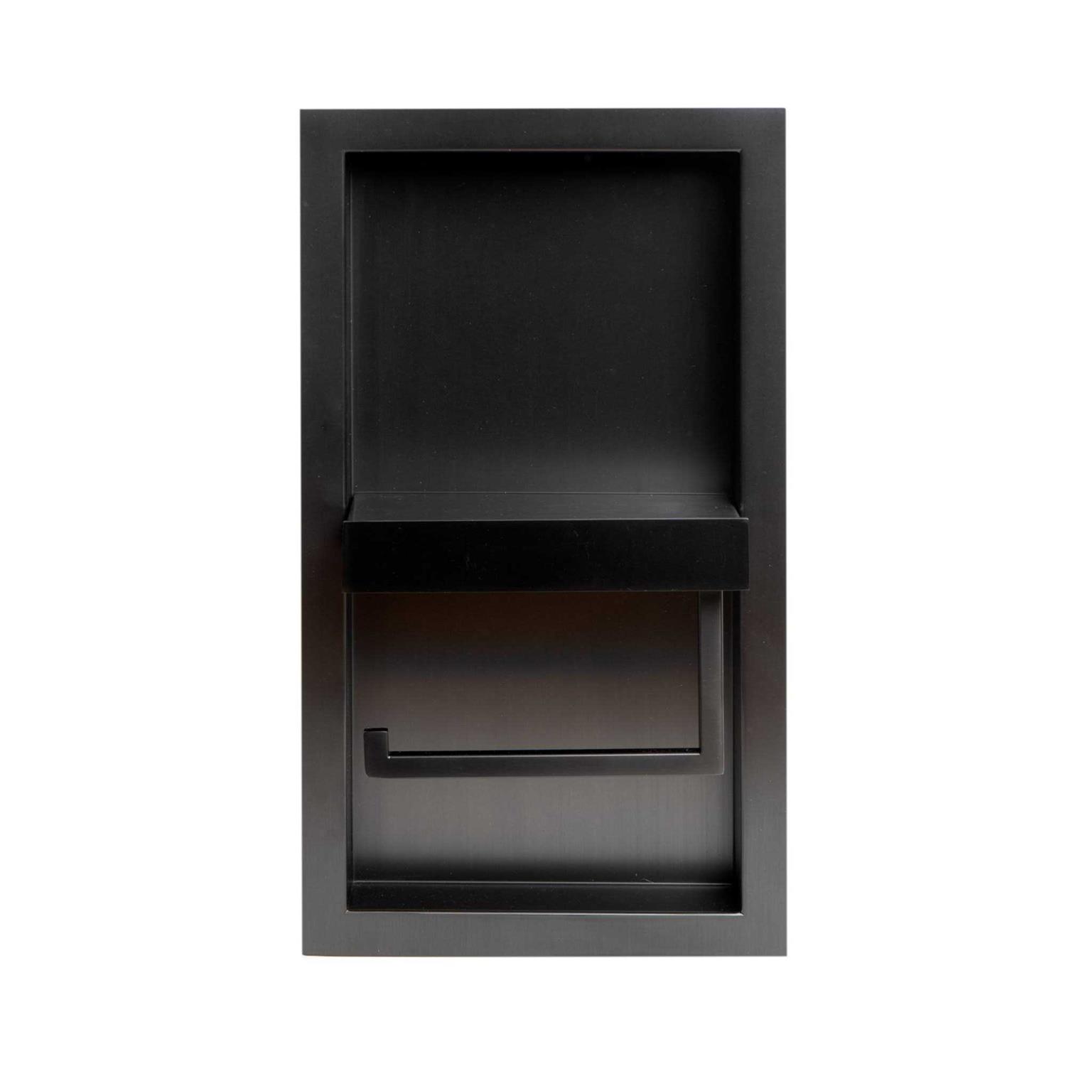 Alfi brand ABTPNP88-B Brushed PVD Stainless Steel Recessed Toilet Paper Holder Niche - Image 5