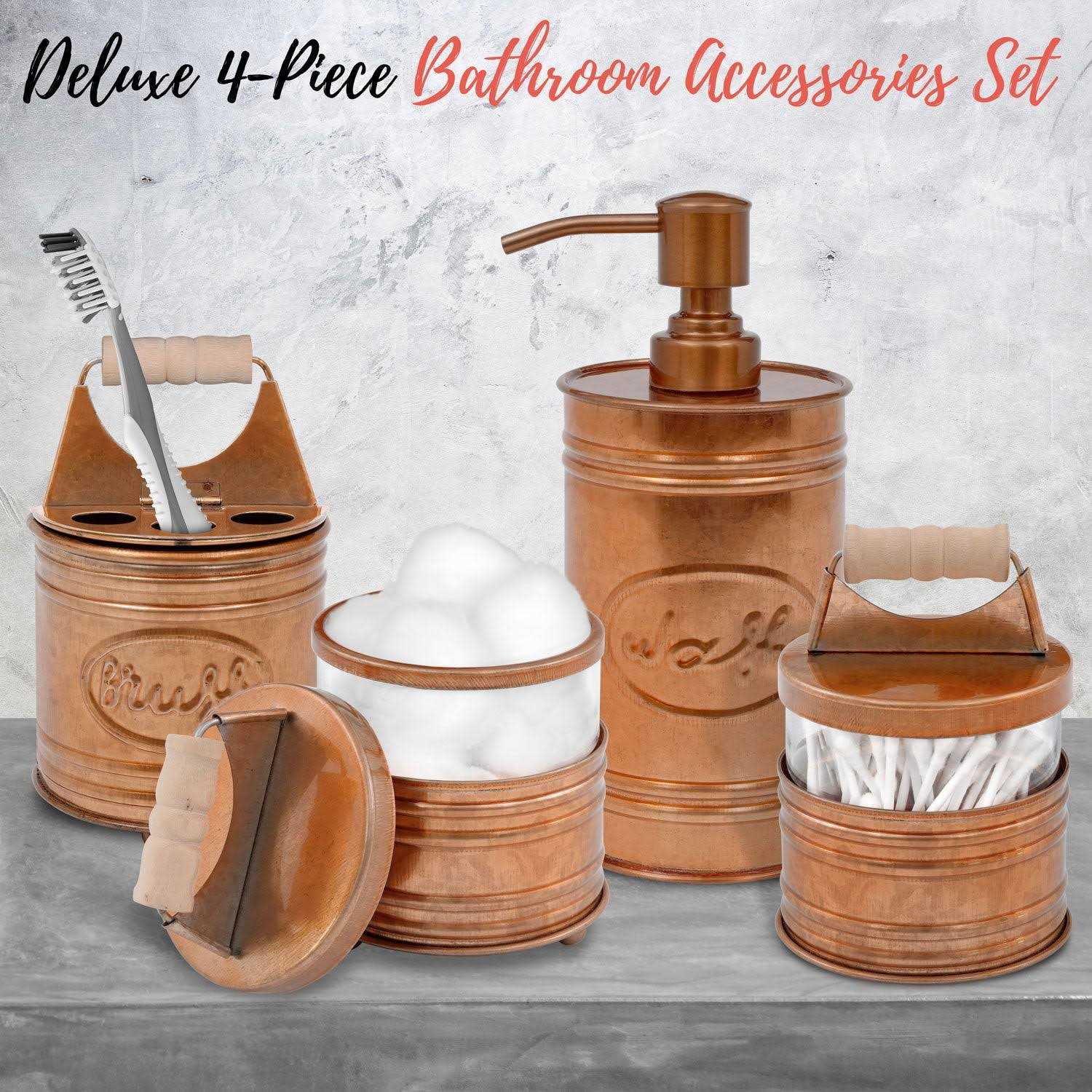 4 Piece Bathroom Accessory Set Autumn Alley - Image 5