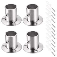 Ownmy 4 Packs Stainless Steel Pole Sockets Flange Rod Holder