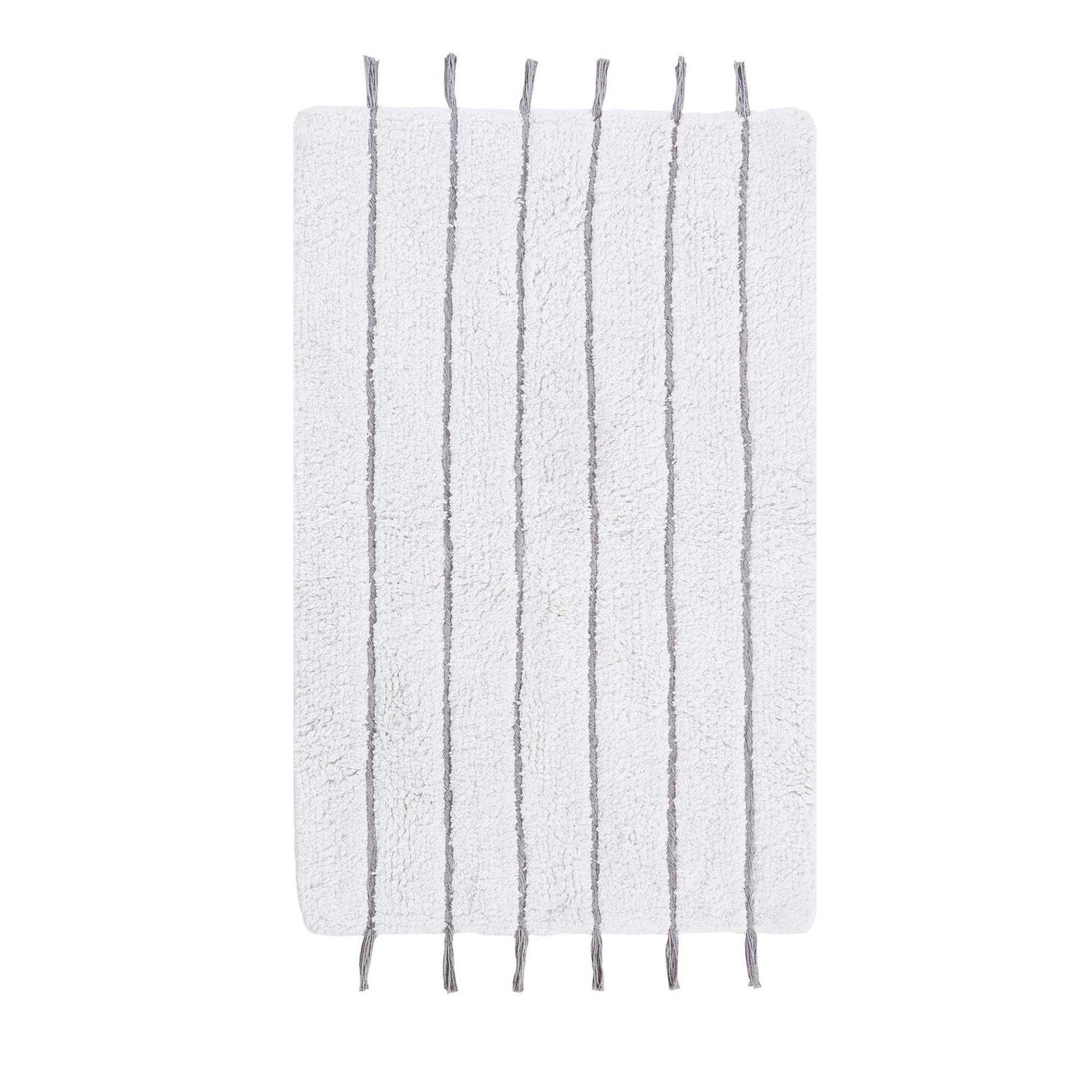 Arbor Stripe Tassel Cotton Tufted Rug INK+IVY